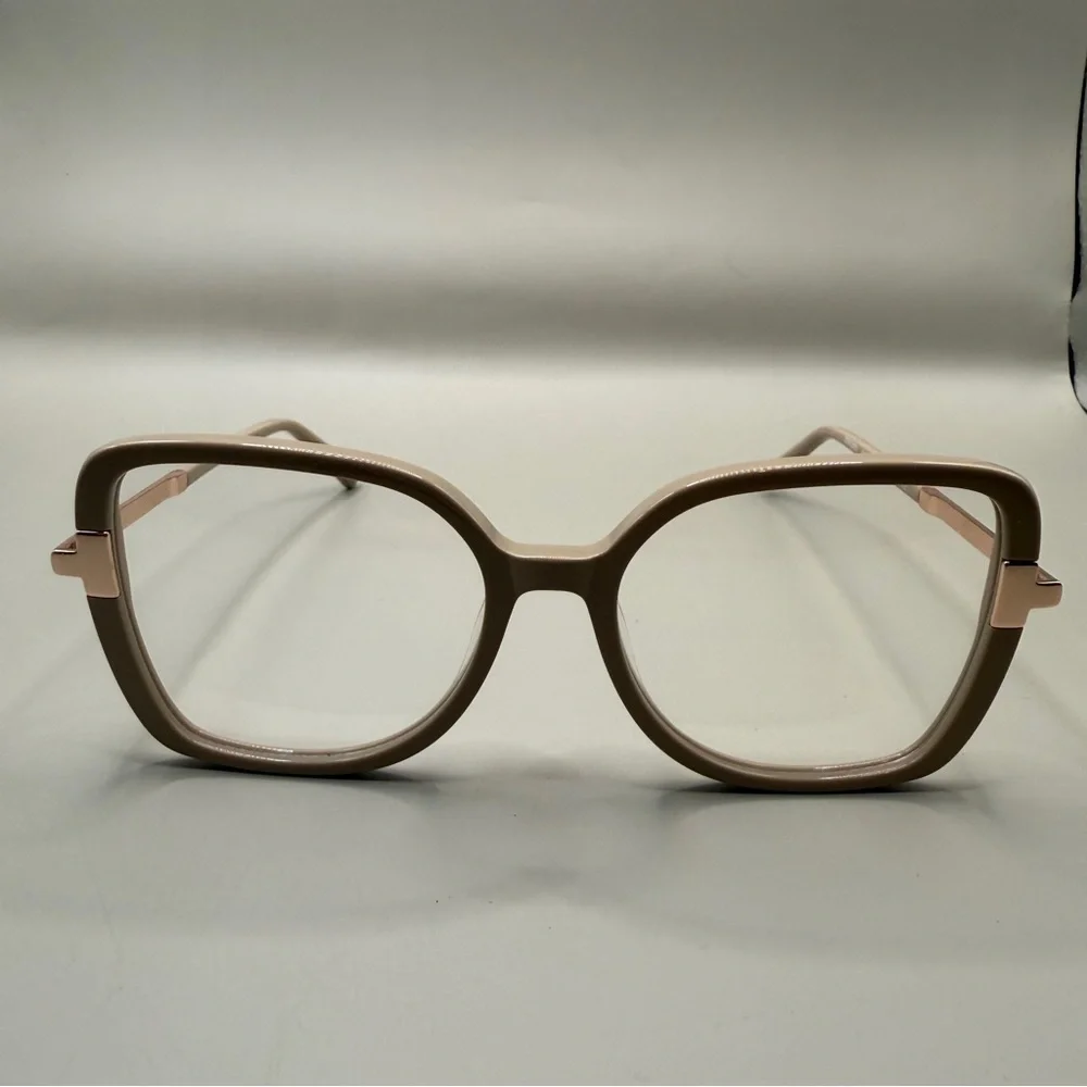 Zeelool Beige Square Glasses frame, No prescription